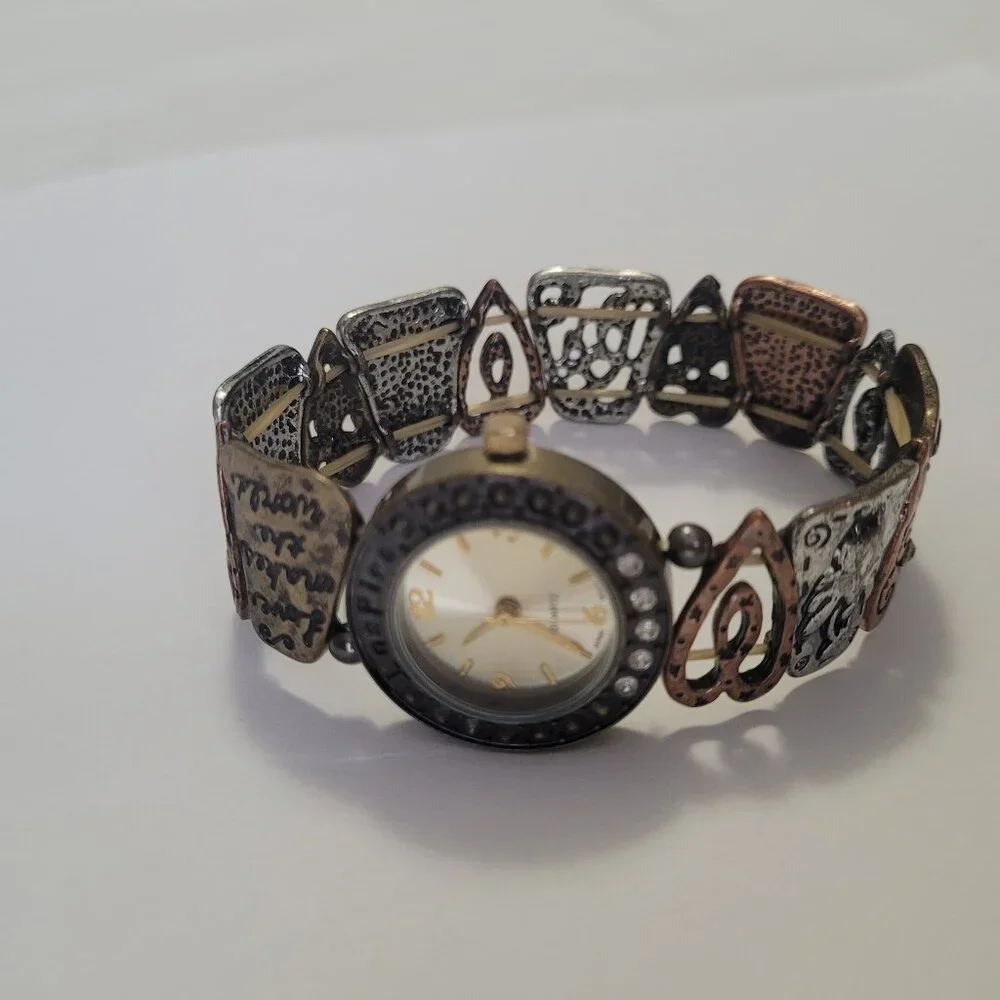 Hearts Watch Stretch Band Bracelet Womens